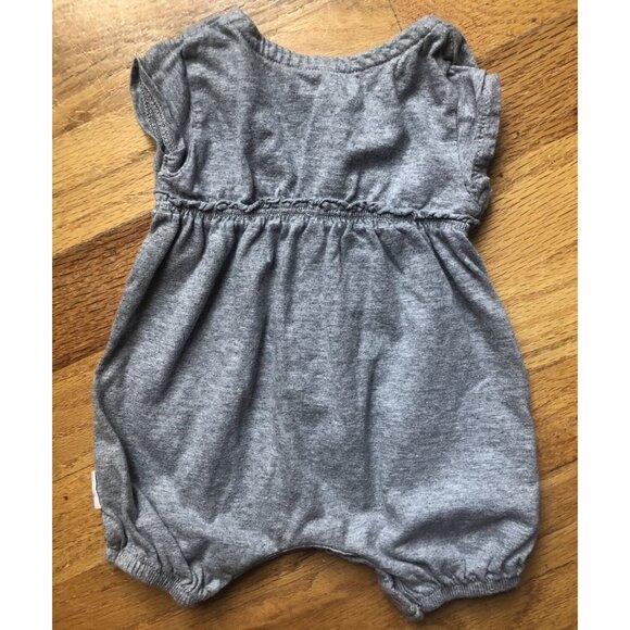 Burts Bees 0-3M Grey Bubble Romper - Picture 5 of 6